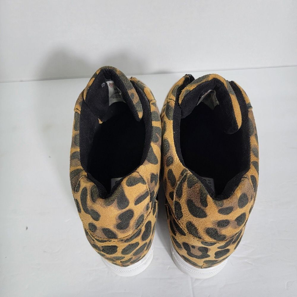 Blondo Glenda Waterproof Leopard Print Suede Leather Hidden Wedge Zip Sneaker 8‎ - Picture 10 of 16